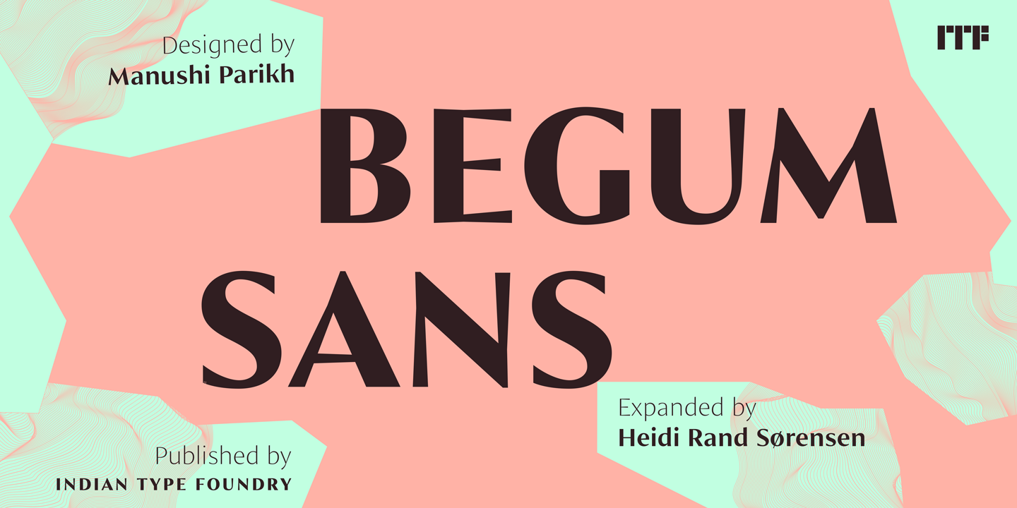 Przykład czcionki Begum Sans